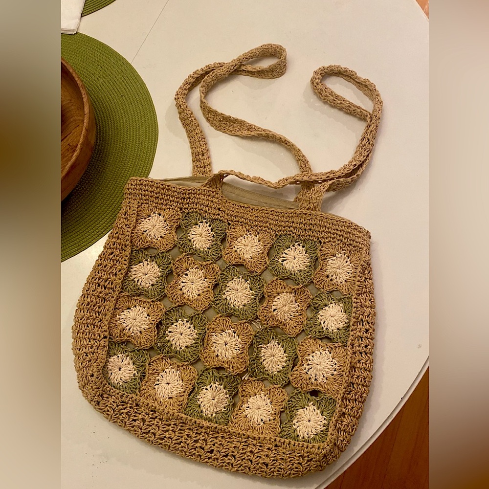 Wicker Crochet Tote/Purse